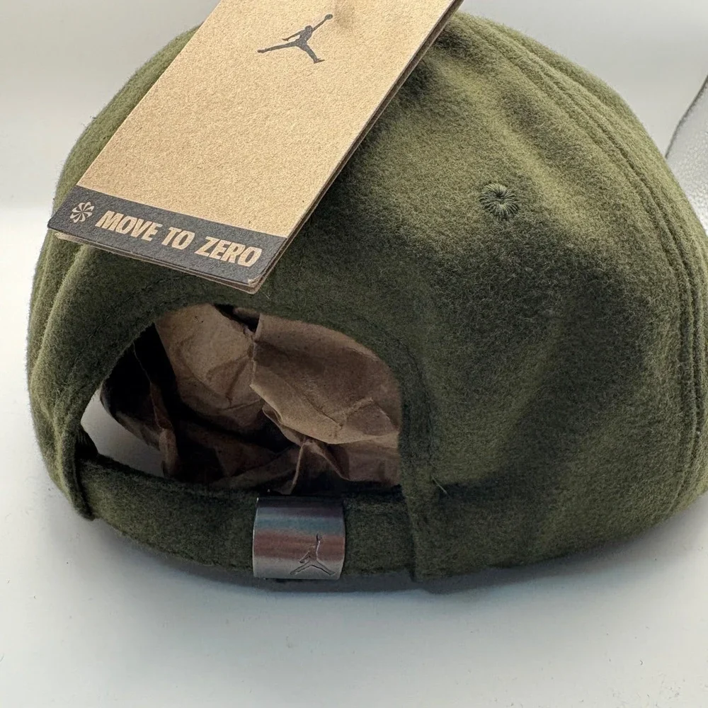 Jordan Flight Adult Unisex Olive Green Wool Blend LXL Baseball Cap New With Tags